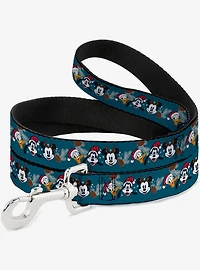 Disney Christmas Holiday Donald Goofy and Mickey With Pine Cone Dog Leash