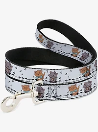 Disney Aristocats Toulouse and Berlioz Piano Pose Musical Notes Dog Leash