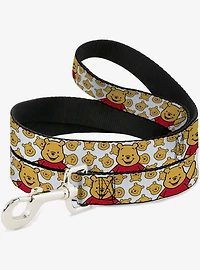 Disney Winnie The Pooh Chibi Pose and Expressions Scattered Dog Leash