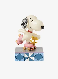Peanuts Snoopy & Woodstock Roller Skating Figurine