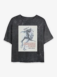 Star Wars: The Mandalorian And Grogu Wherever I Go He Goes & Mineral Wash Womens Crop T-Shirt