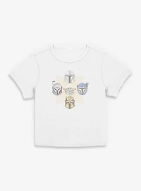 Star Wars The Mandalorian Grogu And Hunters Emblem Women Baby T-Shirt