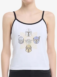 Star Wars The Mandalorian Grogu And Hunters Emblem Womens Cami