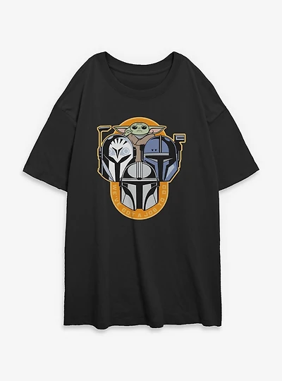 Star Wars The Mandalorian Bounty Hunters We've Got A Job To Do Womens Oversized T-Shirt