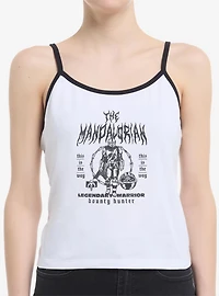 Star Wars The Mandalorian Bounty Hunter Metal Style Poster Womens Cami