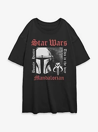 Star Wars The Mandalorian This Is Way Bounty Hunter Tradition Womens Oversized T-Shirt
