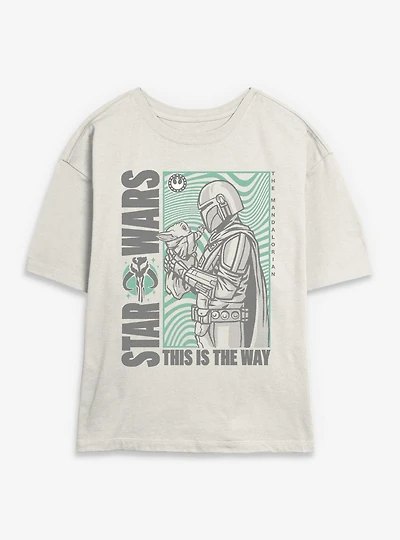 Star Wars The Mandalorian This Is Way Groovy Frame Womens Skimmer T-Shirt