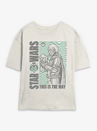 Star Wars The Mandalorian This Is Way Groovy Frame Womens Skimmer T-Shirt