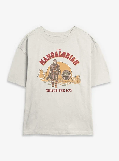 Star Wars The Mandalorian This Is Way Sunset Womens Skimmer T-Shirt