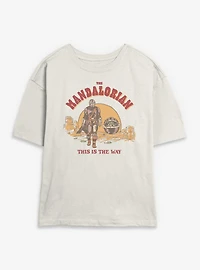 Star Wars The Mandalorian This Is Way Sunset Womens Skimmer T-Shirt