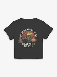 Star Wars The Mandalorian Grogu Underestimate Me That Will Be Fun Women Baby T-Shirt