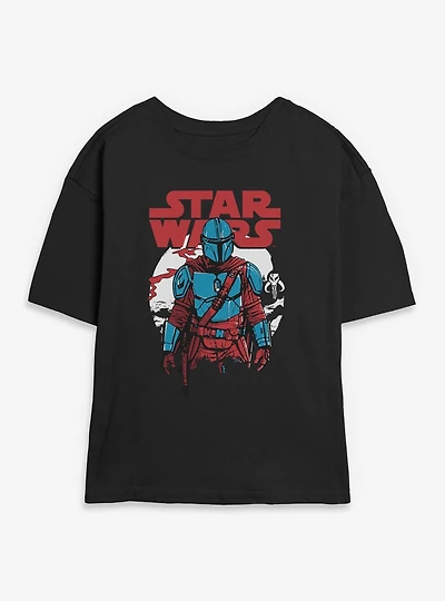 Star Wars The Mandalorian Heart Of A Warrior Womens Skimmer T-Shirt