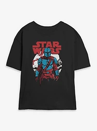 Star Wars The Mandalorian Heart Of A Warrior Womens Skimmer T-Shirt