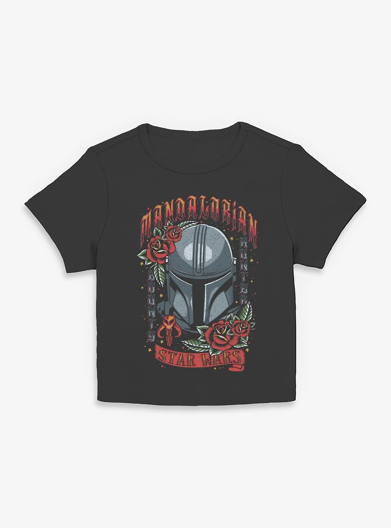 Star Wars The Mandalorian Tattoo Style Print Women Baby T-Shirt