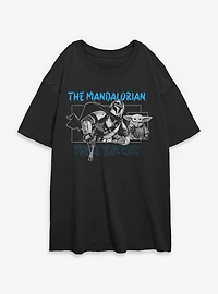 Star Wars The Mandalorian This Is Way Geometric Frame Womens Oversized T-Shirt