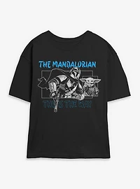 Star Wars The Mandalorian This Is Way Geometric Frame Womens Skimmer T-Shirt