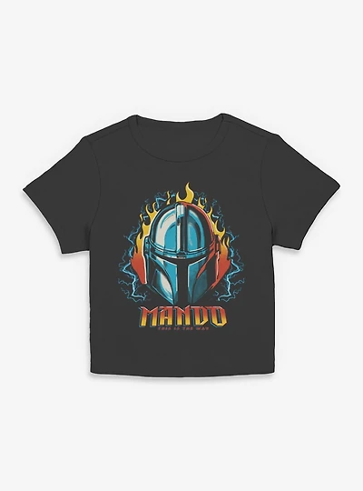 Star Wars The Mandalorian Flame Head Women Baby T-Shirt