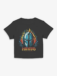 Star Wars The Mandalorian Flame Head Women Baby T-Shirt