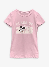Disney Mickey Mouse Class Of 2026 Collegiate Youth Girls T-Shirt