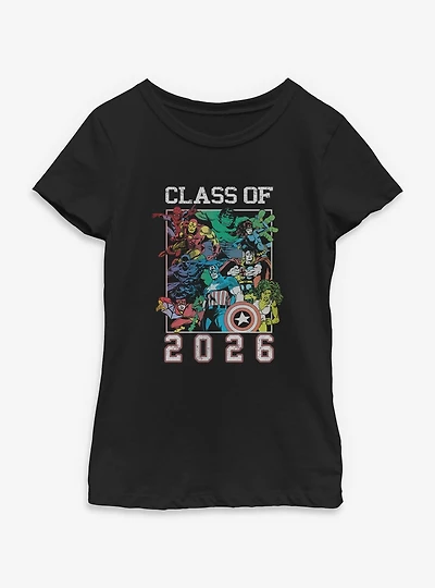 Marvel Class Of 2026 Group Youth Girls T-Shirt