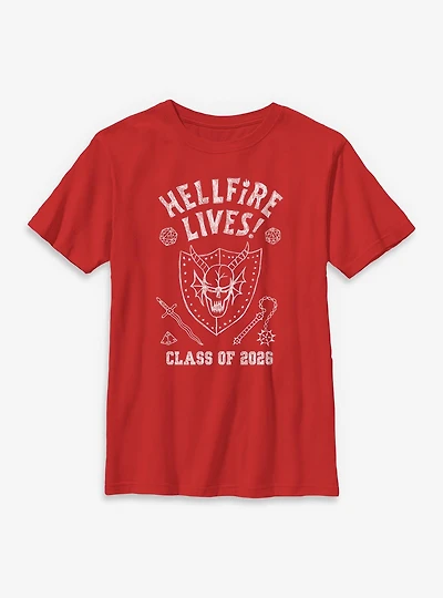Stranger Things Hellfire Lives Class Of 2026 Youth T-Shirt