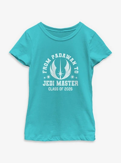 Star Wars Padawan To Jedi Master Class Of 2026 Youth Girls T-Shirt