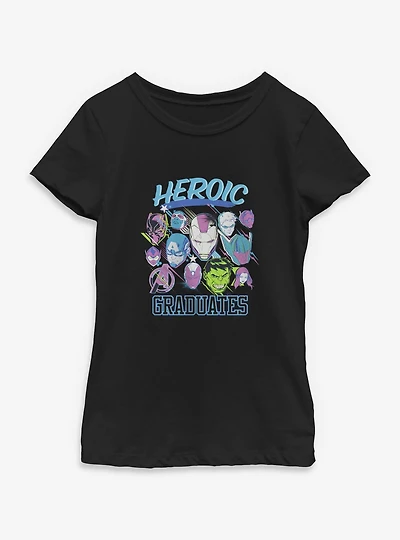 Marvel Avengers Heroic Graduates Youth Girls T-Shirt