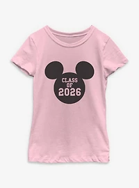 Disney Mickey Mouse Head Class Of 2026 Youth Girls T-Shirt
