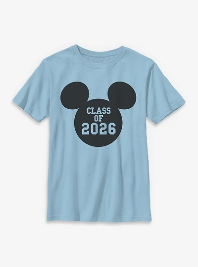 Disney Mickey Mouse Head Class Of 2026 Youth T-Shirt