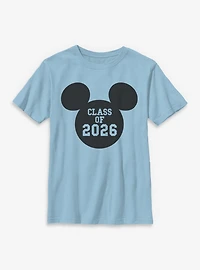 Disney Mickey Mouse Head Class Of 2026 Youth T-Shirt