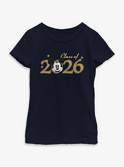 Disney Mickey Mouse Class Of 2026 Stars Youth Girls T-Shirt