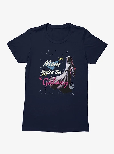 Star Wars Mom Rules The Galaxy Leia Womens T-Shirt