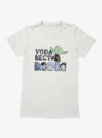 Star Wars Yoda Best Mom Cartoon Womens T-Shirt