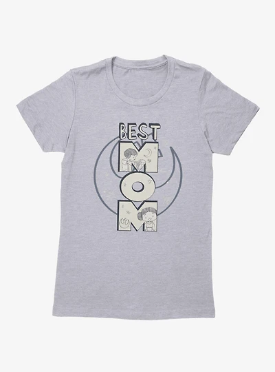 Star Wars Best Mom Leia Rebel Womens T-Shirt