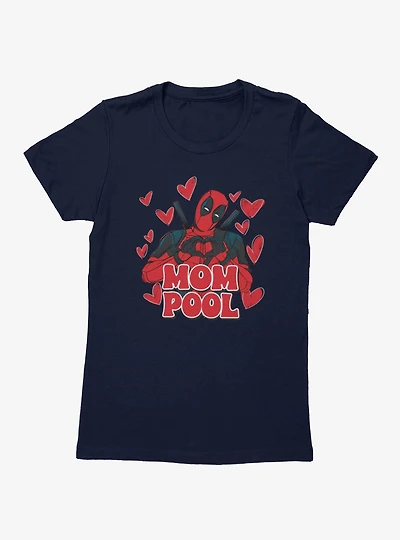 Marvel Deadpool Loves Mom Pool Womens T-Shirt