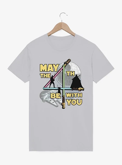 Star Wars May The 4th Be With You Lightsaber 4 Silhouettes T-Shirt