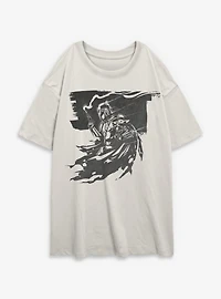 Star Wars: The Mandalorian And Grogu On Way To Adventure Womens Oversized T-Shirt
