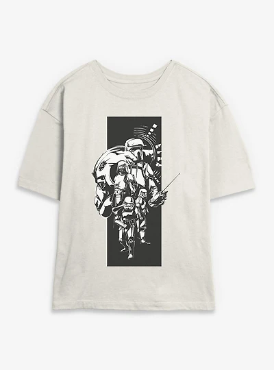Star Wars: The Mandalorian And Grogu Imperial Army Profile Collage Womens Skimmer T-Shirt