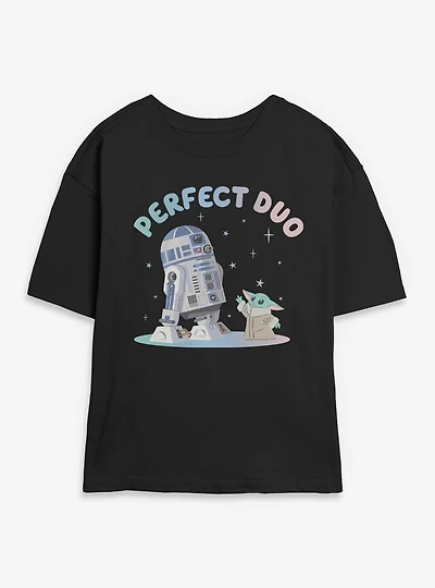 Star Wars The Mandalorian Perfect Duo R2D2 & Grogu Womens Skimmer T-Shirt