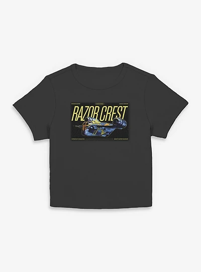 Star Wars: The Mandalorian And Grogu Razor Crest Galaxy Flight Women Baby T-Shirt