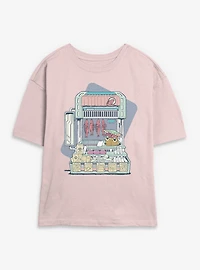 Star Wars: The Mandalorian And Grogu At Food Market Womens Skimmer T-Shirt