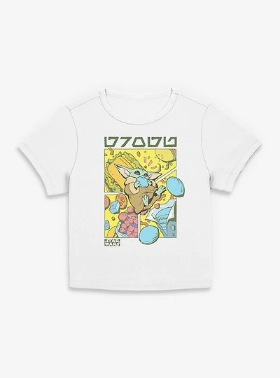 Star Wars: The Mandalorian And Grogu Snack Comic Style Women Baby T-Shirt