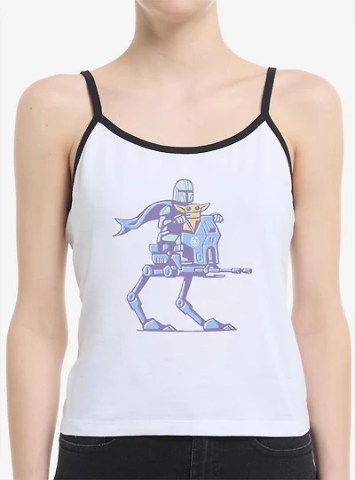 Star Wars: The Mandalorian Mando, Grogu & AT RT Walker Womens Cami