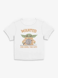 Star Wars: The Mandalorian And Grogu Wanted For Being Too Cute Women Baby T-Shirt