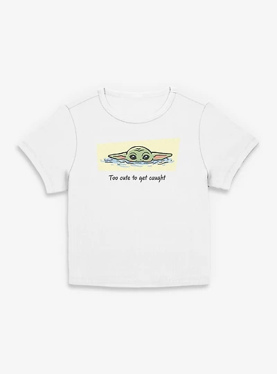 Star Wars: The Mandalorian And Grogu Too Cute To Get Caught Women Baby T-Shirt
