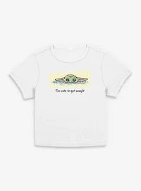 Star Wars: The Mandalorian And Grogu Too Cute To Get Caught Women Baby T-Shirt