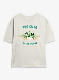 Star Wars: The Mandalorian And Grogu Too Cute Womens Skimmer T-Shirt