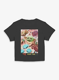 Star Wars: The Mandalorian And Grogu Snack Time Card Style Women Baby T-Shirt