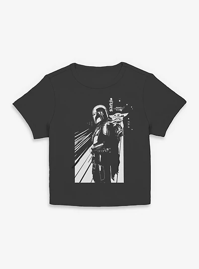 Star Wars: The Mandalorian And Grogu Shadows & Women Baby T-Shirt