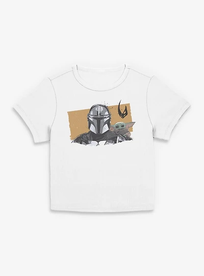 Star Wars: The Mandalorian And Grogu & Front Portrait Women Baby T-Shirt
